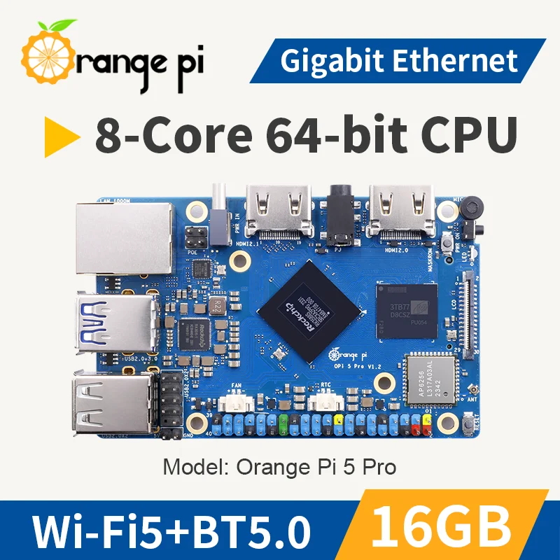 Oranje Pi 5 Pro 16GB RAM Rockc - Orange Pi 5 Plus 16Gb recensie en prijs